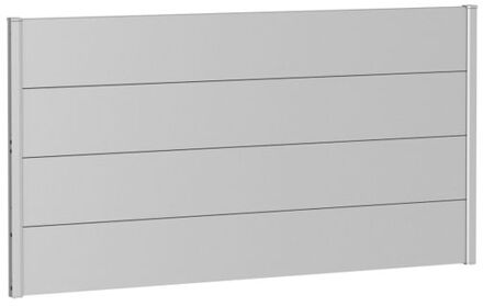 BIOHORT Recht Paneel Voor Tuinscherm Zonder Acrylglas Zilver Metallic 180x90cm