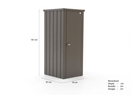 BIOHORT Terraskast Julia L High - Laagste prijsgarantie! Grijs