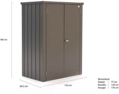 BIOHORT Terraskast Romeo L High - Laagste prijsgarantie! Grijs