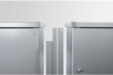 BIOHORT Verbindingselement Containerbox Alex Kwartsgrijs Metallic 2 Stuks