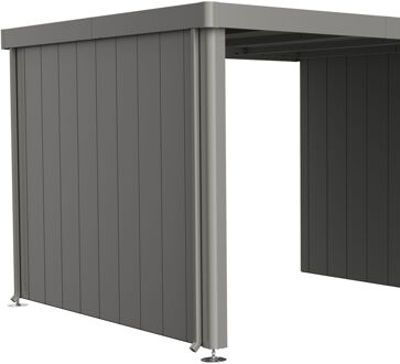 BIOHORT Zijwand Voor Zijdak Berging Neo Gr. 3a/3b/3c/3d Kwartsgrijs Metallic