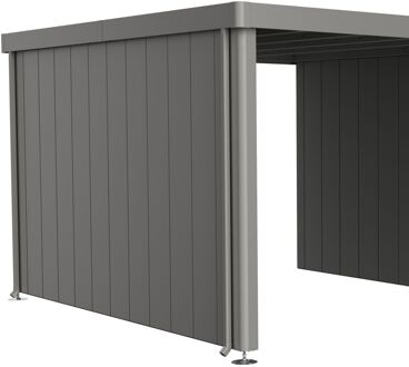BIOHORT Zijwand Voor Zijdak Voor Berging Neo Gr. 4a/4b/4c/4d Kwartsgrijs-metallic
