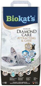 Biokat's Diamond Care Attracting&Care - Kattenbakvulling - Fijn - 8 L
