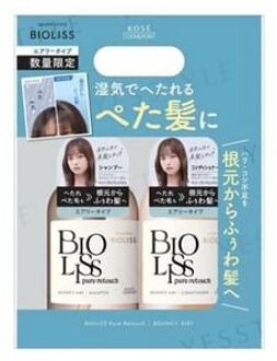 Bioliss Pure Retouch Bouncy Airy Shampoo & Conditioner Set 480ml x 2
