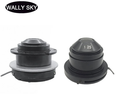 Biological Microscope 1.25 Abbe Condenser N.A. 1.25 mm Microscope Part Accessories Collecting Mirror Lens Upper Diameter 37 mm