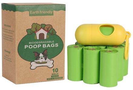Biologisch Afbreekbaar Hond Kak Tassen Maïszetmeel Aarde Vriendelijke Afval Zak Voor Honden Pooper Tassen 10rolls150prices1