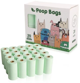 Biologisch Afbreekbaar Hond Kak Tassen Maïszetmeel Aarde Vriendelijke Afval Zak Voor Honden Pooper Tassen 20rolls300prices