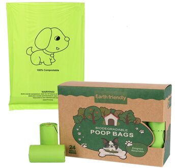 Biologisch Afbreekbaar Hond Kak Tassen Maïszetmeel Aarde Vriendelijke Afval Zak Voor Honden Pooper Tassen 24 rolls360prices