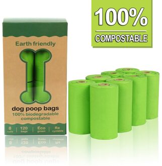 Biologisch Afbreekbaar Hond Kak Zak Biologisch Afbreekbaar Hond Kak Tas Milieuvriendelijke Dierbenodigdheden 8-roll doos