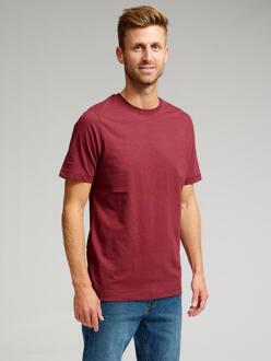 Biologisch Basic T-Shirt - Bordeaux Bourgogne - M