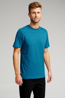 Biologisch basis-T-shirt - Petrol Blauw Turquoise - S