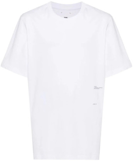 Biologisch Katoenen Wit T-shirt met Grafische Print Oamc , White , Heren - 2Xl,Xl,L