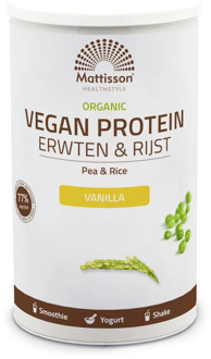 Biologisch Vegan proteïne poeder - Erwten & Rijst - Vanille - 500 gram