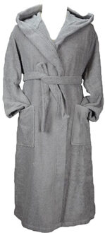 Biologische ochtendjas voor volwassenen robezz unisex - maat S / M Grijs