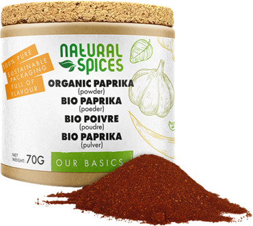 Biologische paprika poeder - 70 gram