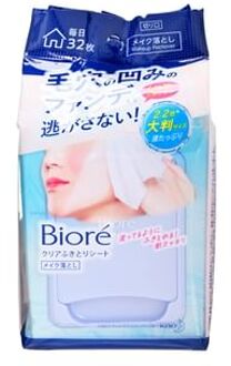 Biore Makeup Remover Clear Wipe Sheet 32 pcs