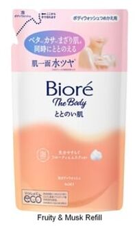 Biore The Body Totonoihada Skin Foam Body Wash Fruity & Musk - 440ml Refill