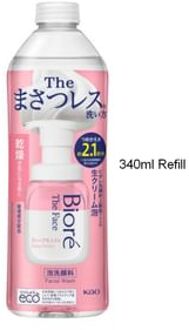 Biore The Face Foam Facial Cleanser Deep Moist 340ml Refill