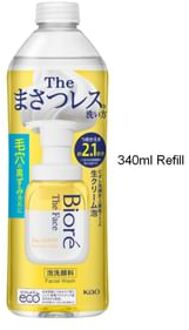 Biore The Face Foam Facial Cleanser Smooth Clear 340ml Refill