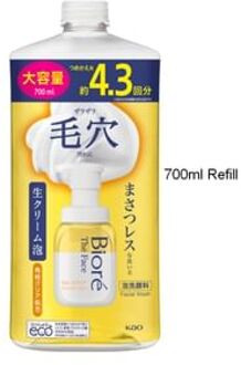 Biore The Face Foam Facial Cleanser Smooth Clear 700ml Refill
