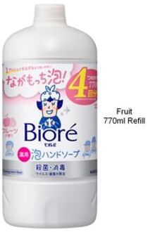 Biore U Foaming Hand Wash Fruit - 770ml Refill