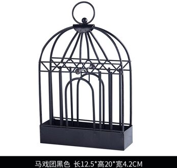Birdcage Insectenwerende Middelen Wierook Houder Thuis Brandwerende Sandelhout As Doos Opknoping Creatieve Doos Wierookbrander Ornamenten Birdcage zwart