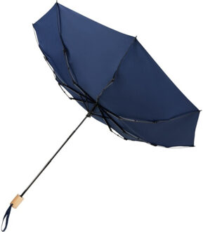 Birgit gerecycleerde vouwparaplu Blauw - One size