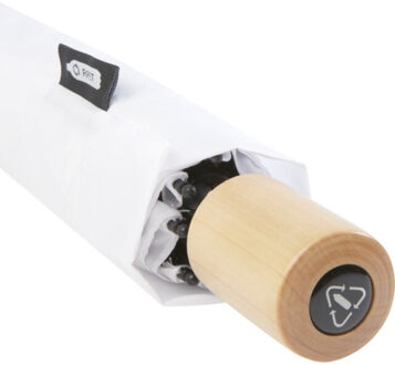 Birgit gerecycleerde vouwparaplu - maat One size Wit