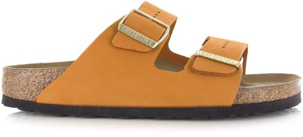Birkenstock Arizona | burnt orange narrow platte sandalen unisex Oranje - 38