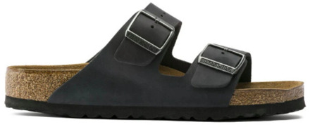 Birkenstock Arizona FL WB Narrow Unisex Slippers - Black - Maat 41