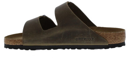Birkenstock Arizona heren slipper | heren | maat: | leer Groen - 43