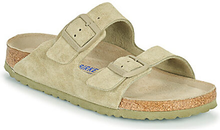 Birkenstock Arizona SFB VL Faded Khaki Narrow Dames Slippers - Khaki - Maat 37