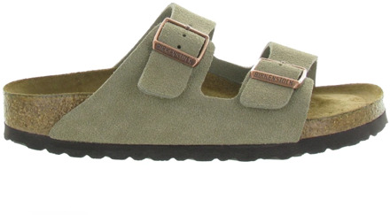 Birkenstock Arizona SFB VL Narrow Dames Slippers - Taupe - Maat 37