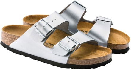 Birkenstock Arizona Slippers Dames zilver - 40
