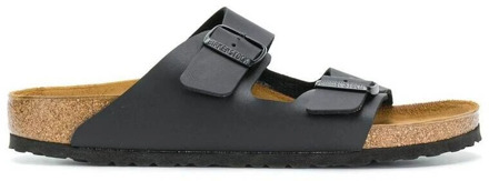 Birkenstock Arizona Slippers Zwart Leer Narrow-fit - maat 37