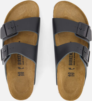 Birkenstock Arizona Slippers Zwart Leer Narrow-fit - maat 45