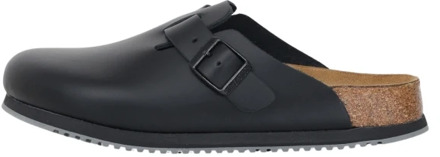 Birkenstock Boston black leather regular super grip sole - maat 40