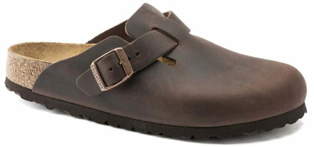 Birkenstock Boston FL Narrow Unisex Sloffen - Habana - Maat 40