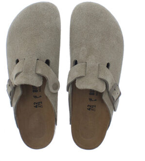 Birkenstock Boston heren slipper | heren | maat: | suede - maat 44 Beige