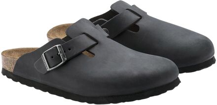 Birkenstock Boston Oiled Leather Comfort Slippers Regular Fit