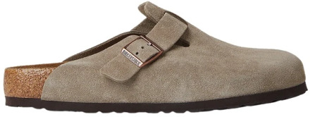 Birkenstock Boston SFB VL Narrow Unisex Sloffen - Taupe - Maat 37