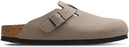 Birkenstock Boston Slippers en Sandalen Dames - Beige - Maat 38 - Nubuck