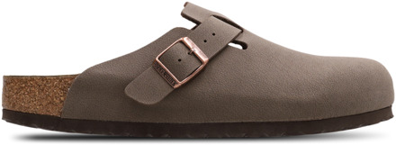 Birkenstock Boston Slippers en Sandalen Dames - Bruin - Maat 39 - Nubuck Brown