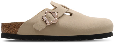 Birkenstock Boston Slippers en Sandalen Kinder - Beige - Maat 36 - Nubuck