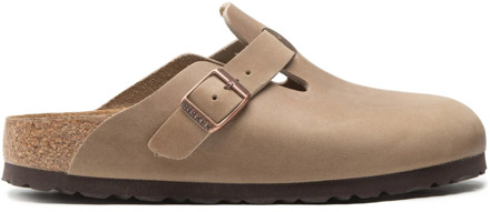 Birkenstock Boston Tabacco Brown narrow Fettleder Oiled Leather Heren Pantoffels - Tabacco Brown - Maat 45