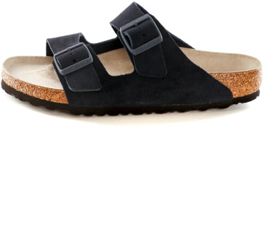 Birkenstock Comfortabele Suède Sandalen Birkenstock , Black , Heren - 41 EU