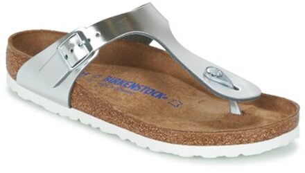 Birkenstock Dames Sandalen Gizeh NL WB Metallic Silver (regular) - Zilver - Maat 36