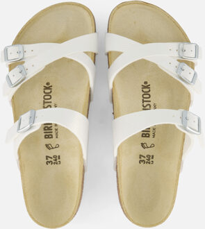 Birkenstock Franca Slippers wit Imitatieleer - 36