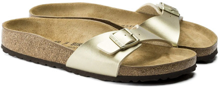 Birkenstock Madrid BF Gold Narrow Dames Slippers - Gold - Maat 38