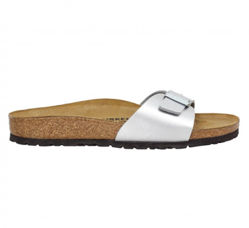 Birkenstock Madrid BF Silber Narrow Dames Slippers - Silver - Maat 37